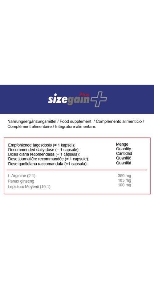 Sizegain Plus · Aumenta la virilidad y potencia sexual - Imagen 4