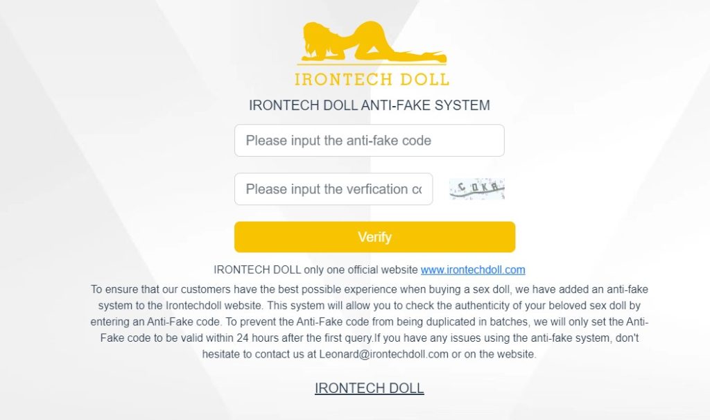 irontechDoll antifake system 1